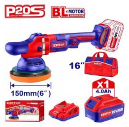 ELAP20151, Cordless polisher - 20V, Brushless Professional Cordless Power Tool with Battery Charger Kit